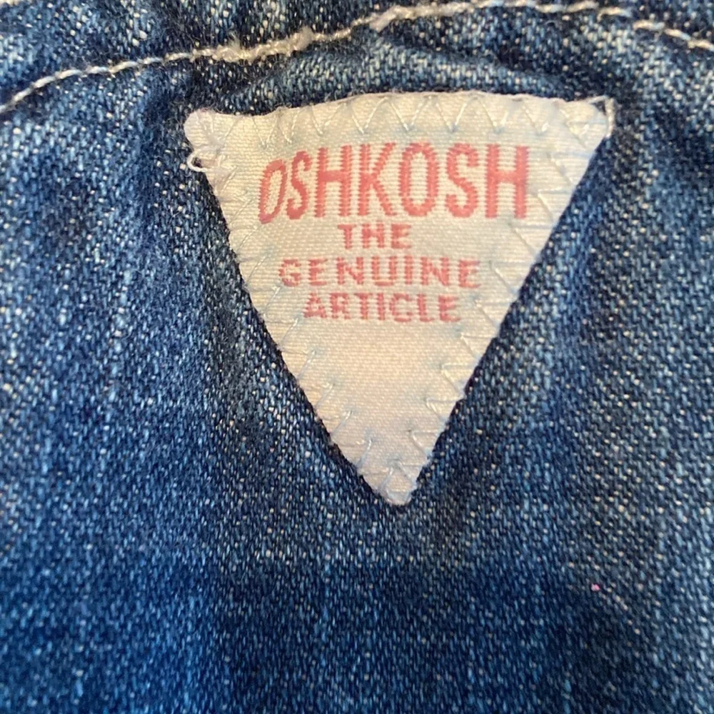 Oshkosh Denim Overalls Floral Appliqué Blue 18 Month